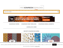 Tablet Screenshot of freescrapbookdownloads.com